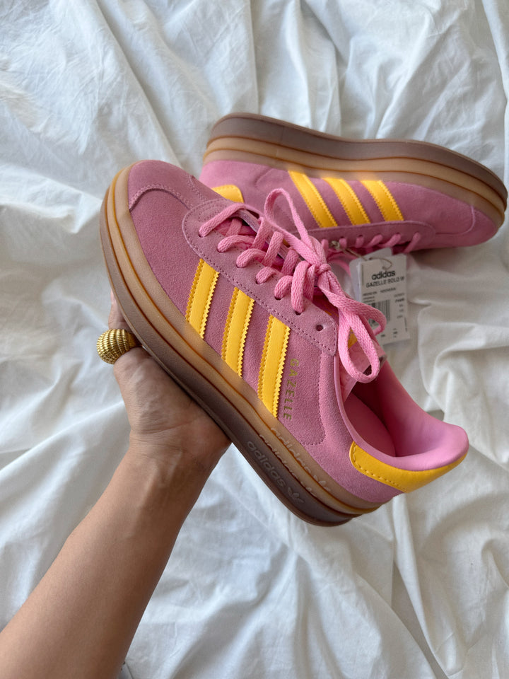 ADIDAS GAZELLE BOLD  ORANGE PINK 100 % ORIGINALES US 8 WOMAN LE QUEDA A ALGUIEN 39 COLOMBIA NUEVOS EN CAJA