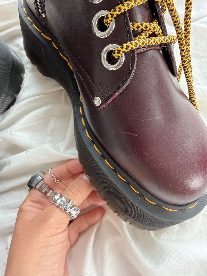 NEW Botas Dr. Martens Jadon Max Bourgogne Talla 37 col