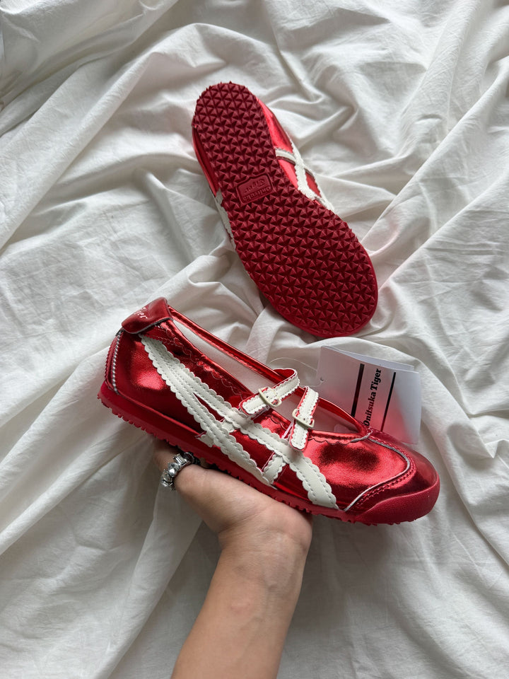 BALLET ONITSUKA TIGER RED METALIC