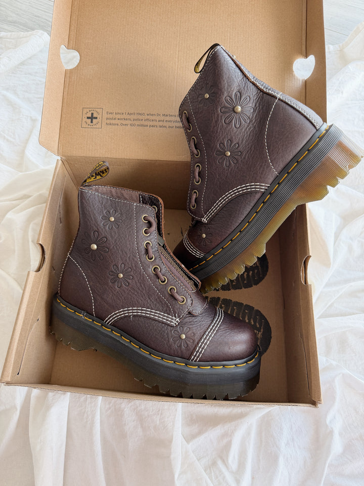 Dr. Martens Sinclair Flower Dark Brown Grizzly 39 Col