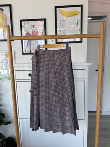 Half Pleated Skirt Gris