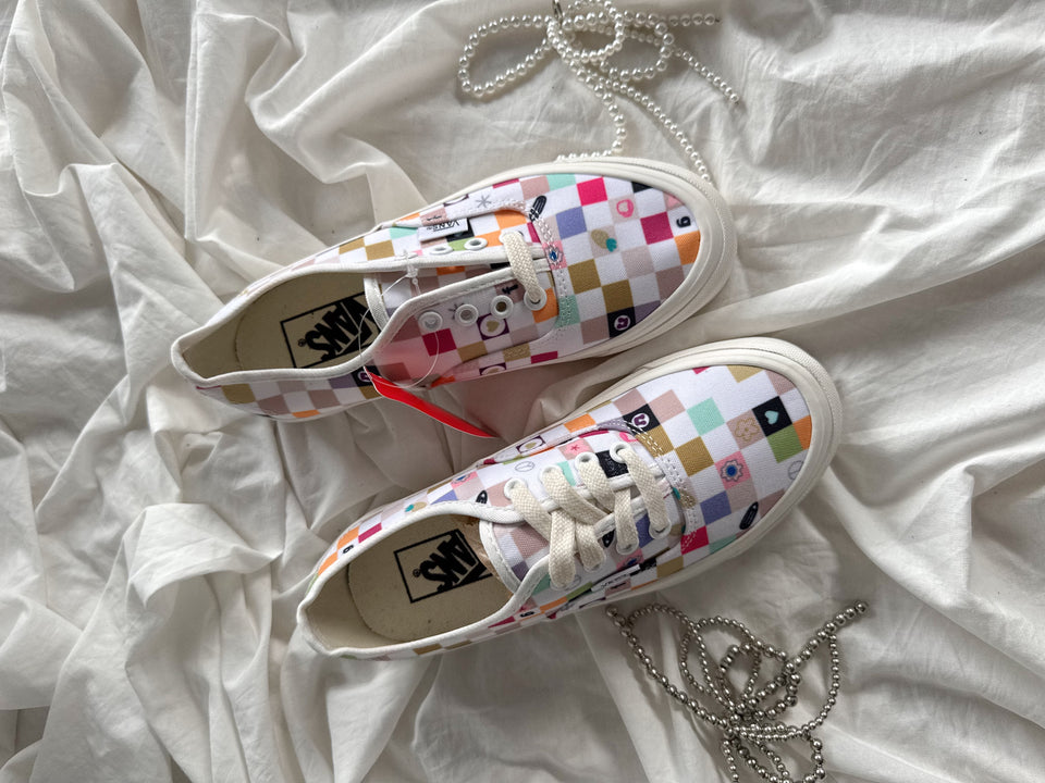 Vans Authentic shoes with a multicolored checkered pattern