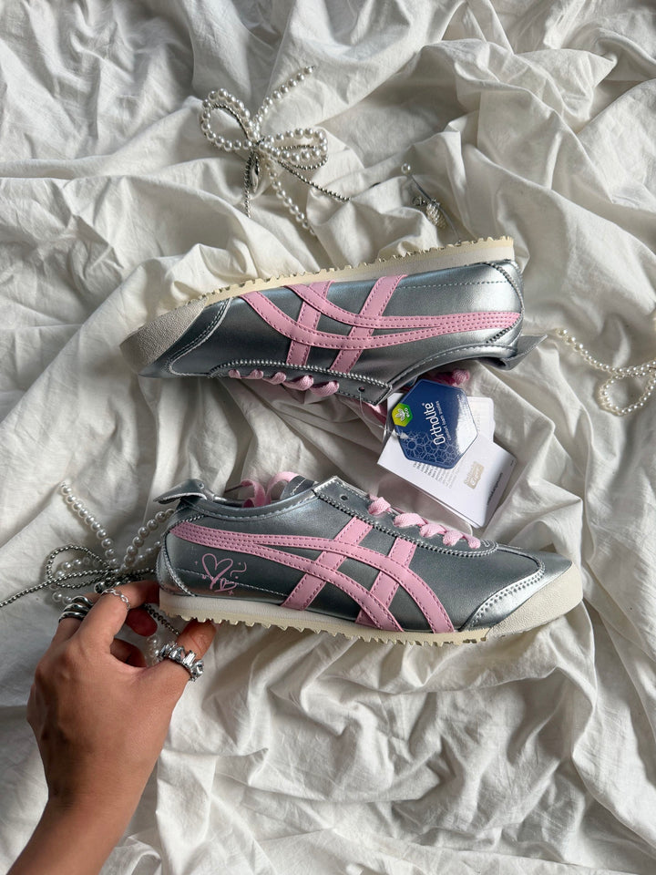 Onitsuka Tiger Mexico 66 SD Metallic Series PLATA PINK 💝