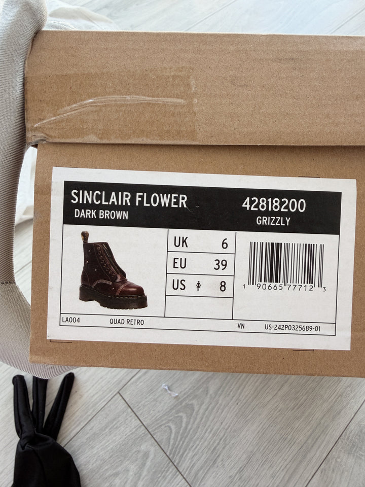 Dr. Martens Sinclair Flower Dark Brown Grizzly 39 Col