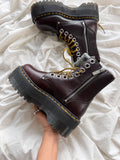 NEW Botas Dr. Martens Jadon Max Bourgogne Talla 37 col