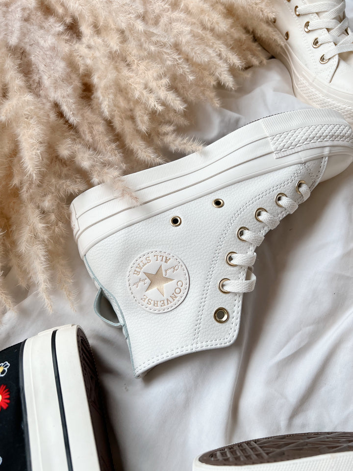TOP SELLER PLATAFORMAS CUERINA BLANCO HUESO