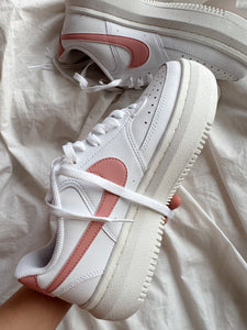 NIKE COURT VISIÓN ALTA LOW PLATAFORM 100 % ORIGINALES PINK