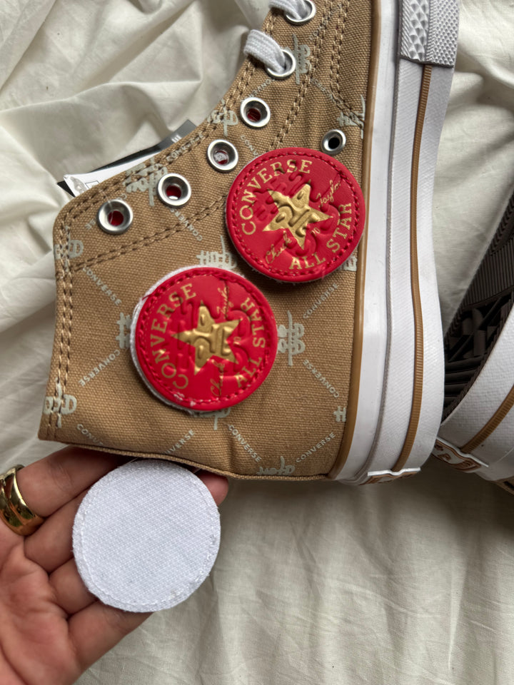 Converse Chuck Taylor All Star 70 logo Velcro beige