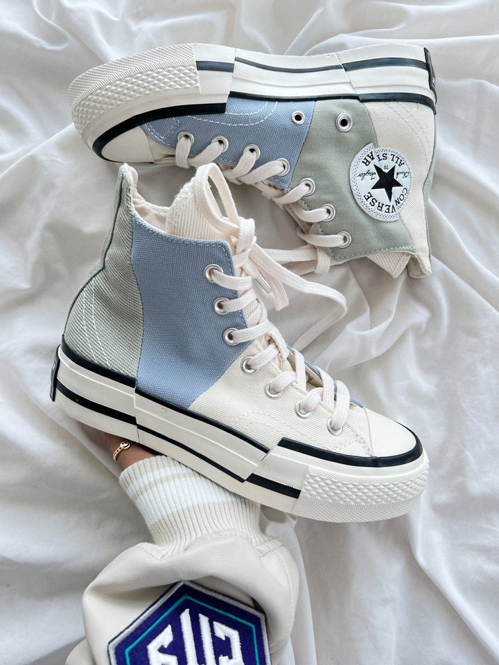 🐘💙Chuck Taylor All Star Lift Platform Colorblock Overlay 🐻