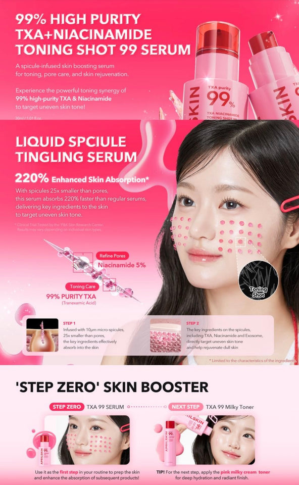 APRILSKIN TXA Niacinamide Toning Shot 99 Serum
