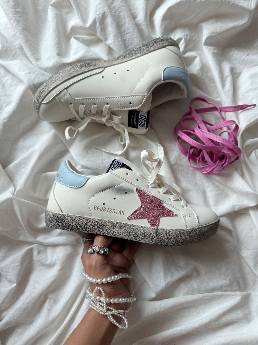 GOLDEN GOOSE PINK BABY BLUE