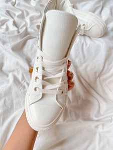 TOP SELLER PLATAFORMAS CUERINA BLANCO HUESO