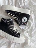 Chuck 70’s Plataformas NEGRAS BORDADAS
