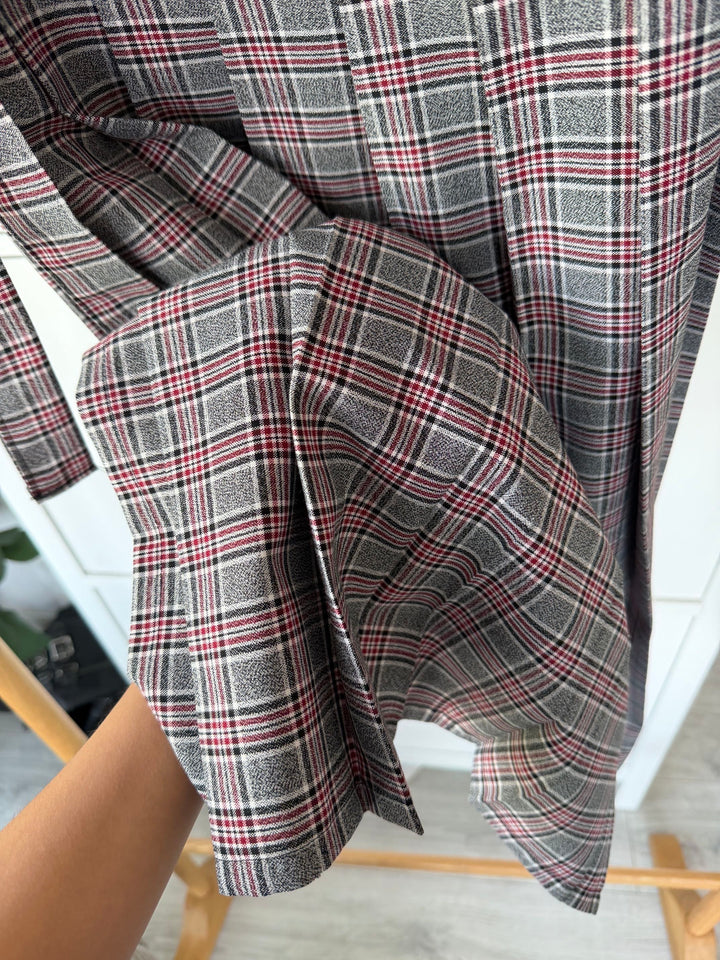 Half Pleated Skirt Gris