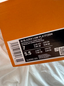 BLAZER LOW PLATAFORM 100 % ORIGINALES US 7 WOMAN