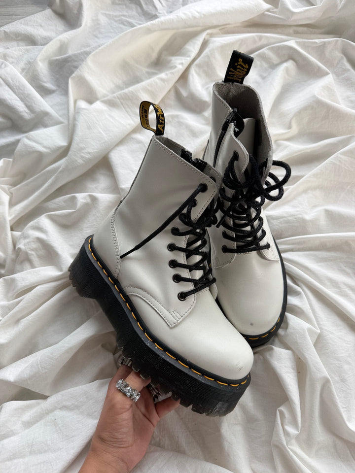 Botas Dr. Martens Jadon White Talla 37 Col USED