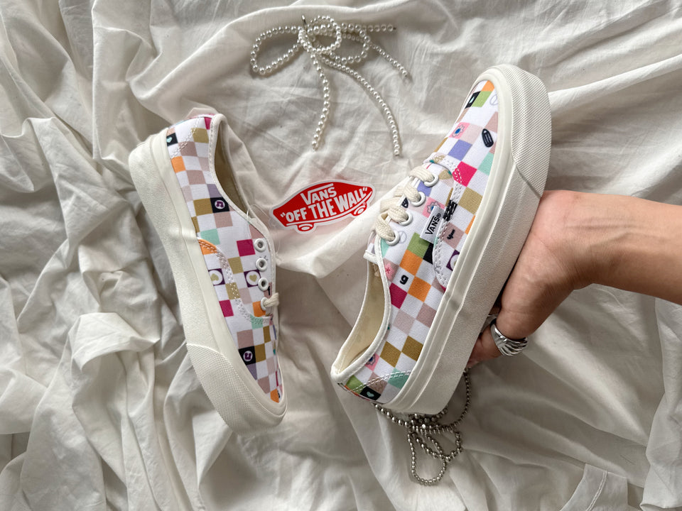 Vans Authentic shoes with a multicolored checkered pattern
