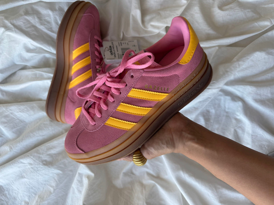 ADIDAS GAZELLE BOLD  ORANGE PINK 100 % ORIGINALES US 8 WOMAN LE QUEDA A ALGUIEN 39 COLOMBIA NUEVOS EN CAJA