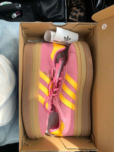 ADIDAS GAZELLE BOLD  ORANGE PINK 100 % ORIGINALES US 8 WOMAN LE QUEDA A ALGUIEN 39 COLOMBIA NUEVOS EN CAJA