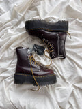 NEW Botas Dr. Martens Jadon Max Bourgogne Talla 37 col