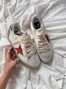 Tenis GG Ball Star Estrella Lisa Roja talón glitter Red
