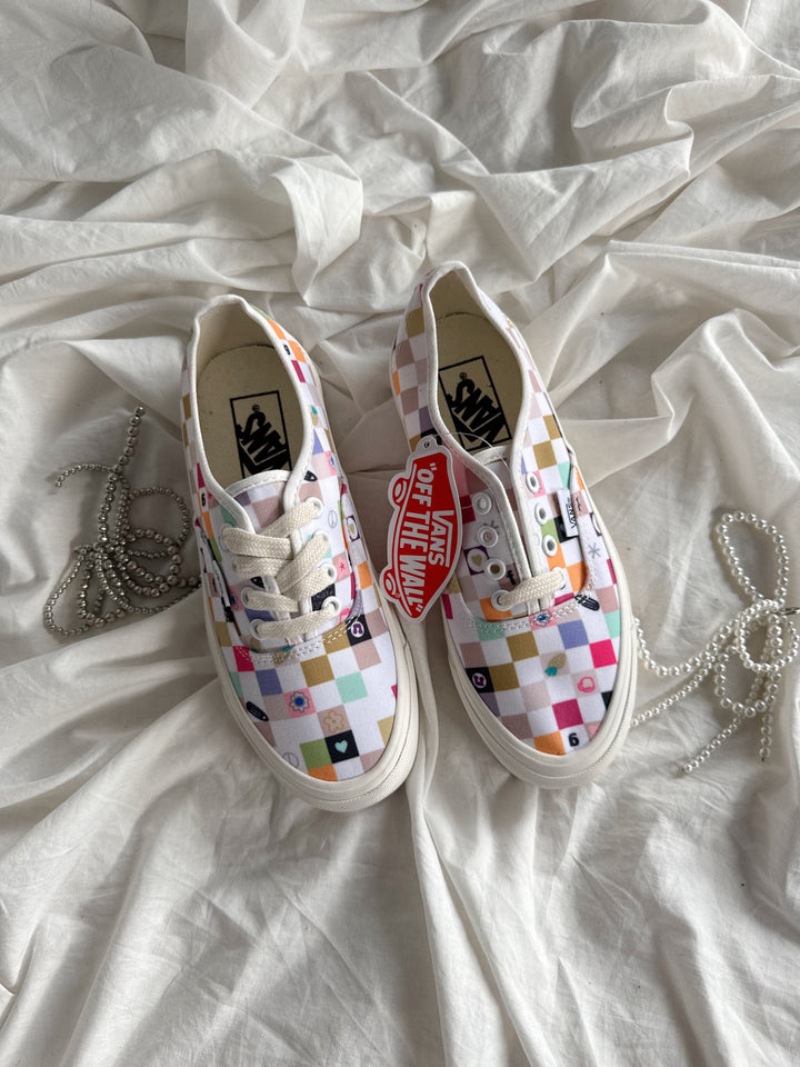 Vans Authentic shoes with a multicolored checkered pattern
