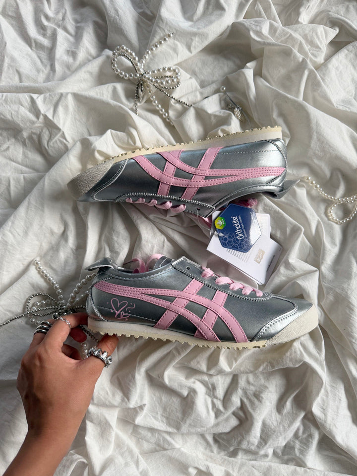 Onitsuka Tiger Mexico 66 SD Metallic Series PLATA PINK 💝