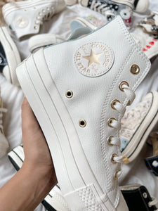 TOP SELLER PLATAFORMAS CUERINA BLANCO HUESO