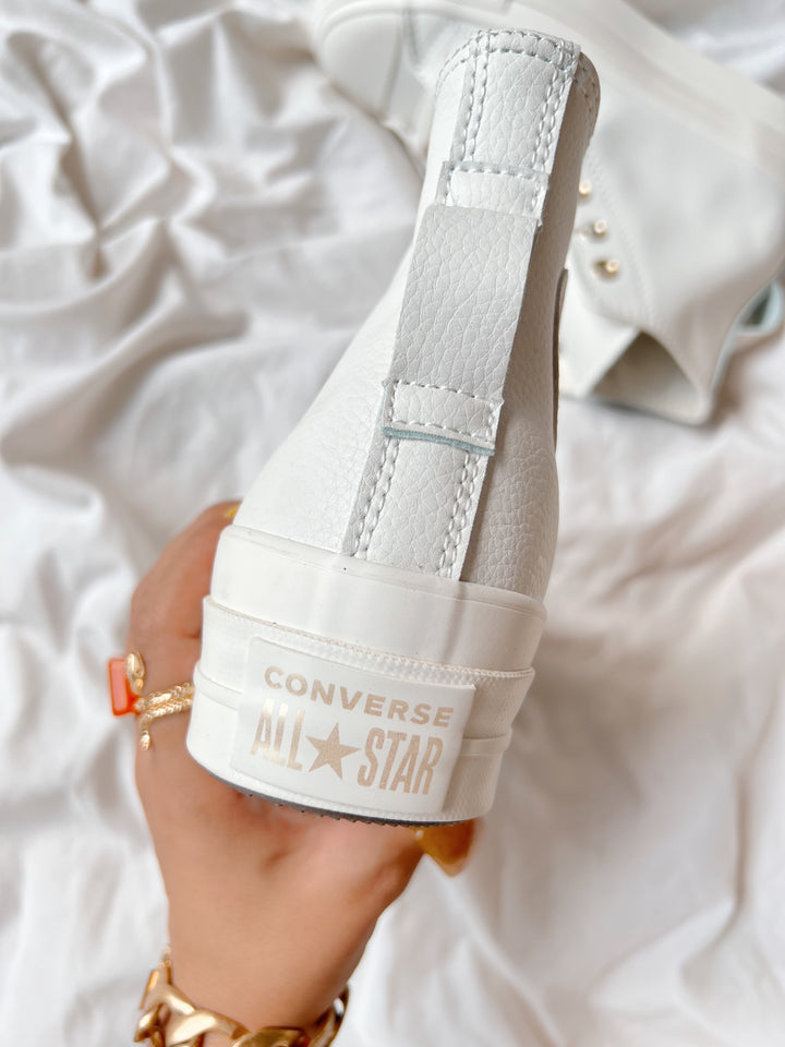 TOP SELLER PLATAFORMAS CUERINA BLANCO HUESO