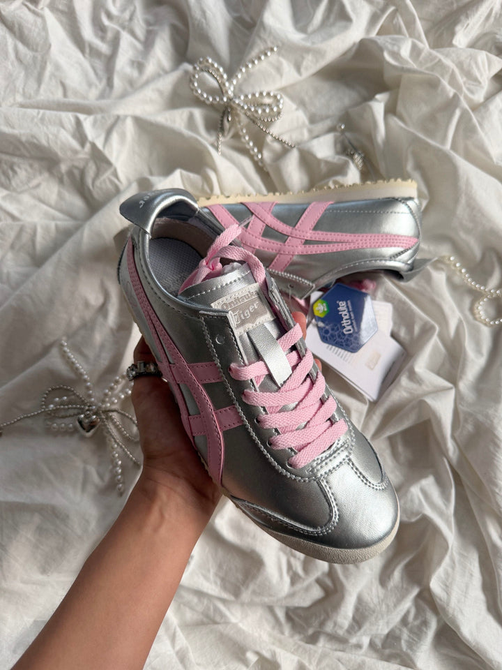 Onitsuka Tiger Mexico 66 SD Metallic Series PLATA PINK 💝