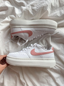 NIKE COURT VISIÓN ALTA LOW PLATAFORM 100 % ORIGINALES PINK
