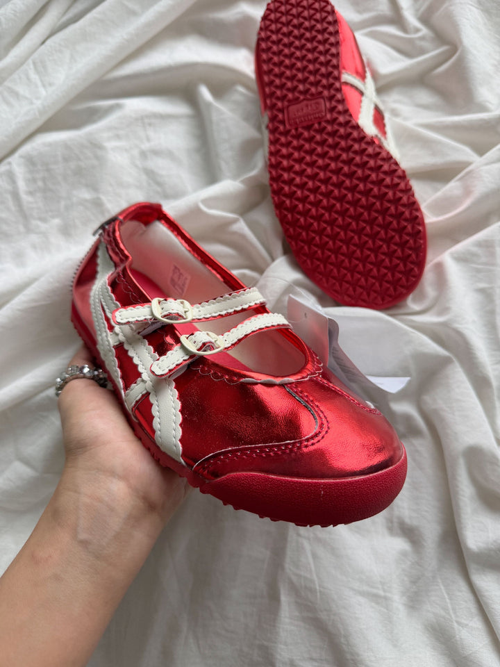 BALLET ONITSUKA TIGER RED METALIC