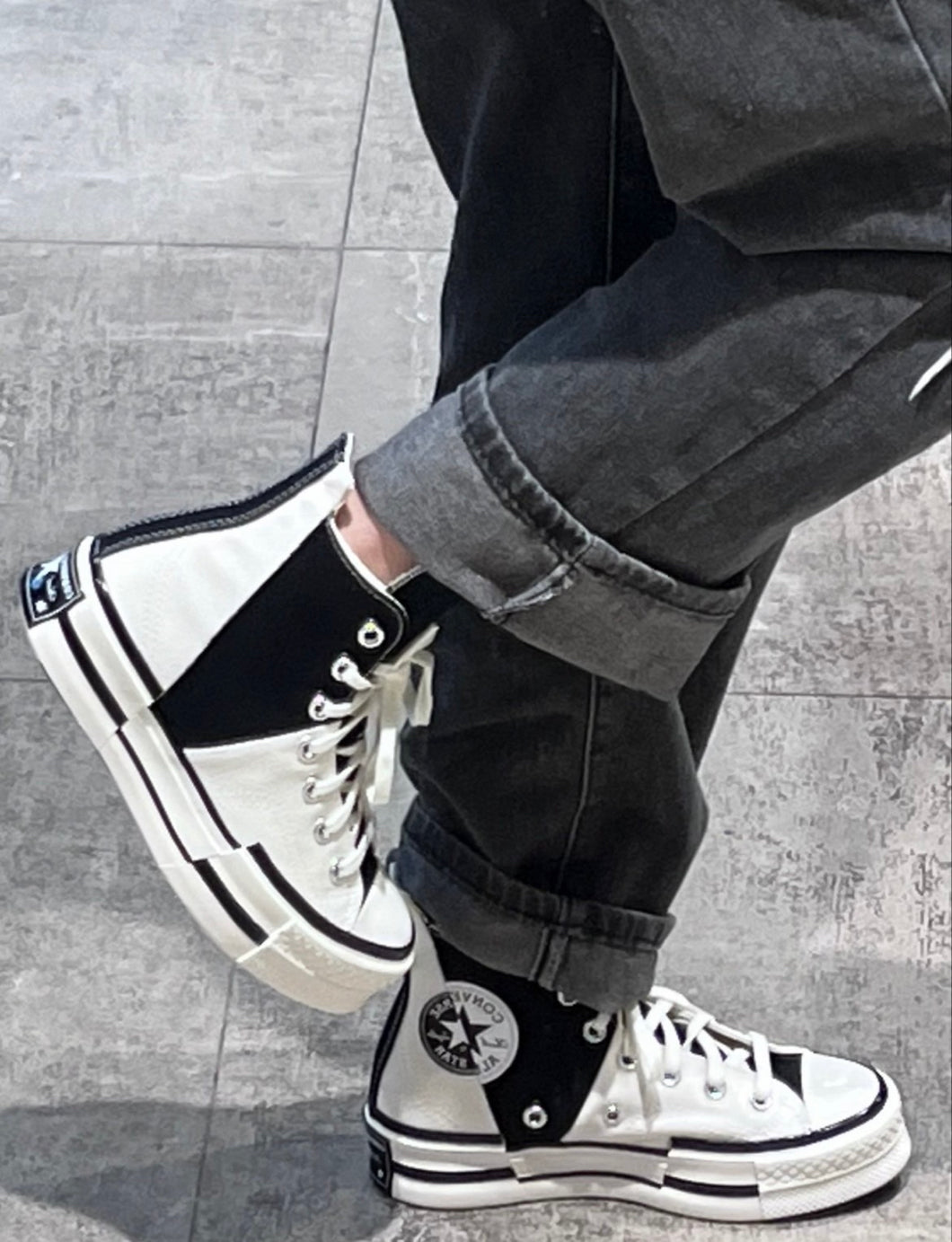 Plataforma Chuck 70 Plus Egret BLACK AND WHITE 🤍🖤
