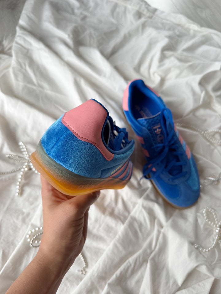 GAZELLE INDIOR VELVET BLUE PINK 100 % ORIGINALES 🩰🎀