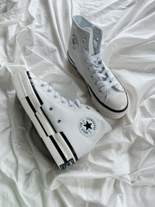 Chuck 70’s PLATFORMS CUERINA WHITE 🤍🧸