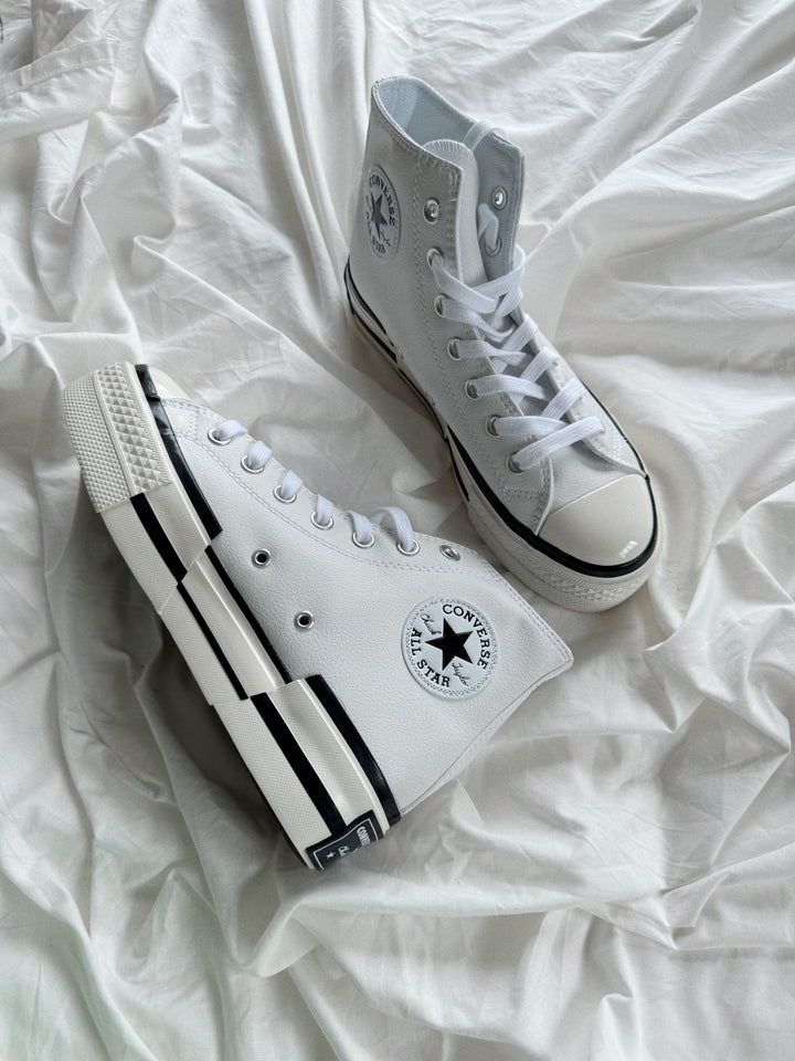 Chuck 70’s PLATFORMS CUERINA WHITE 🤍🧸
