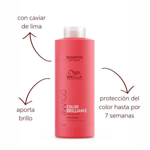 Wella Professionals Invigo Brilliance Shampoo | Cabello Teñido | 1 Litro