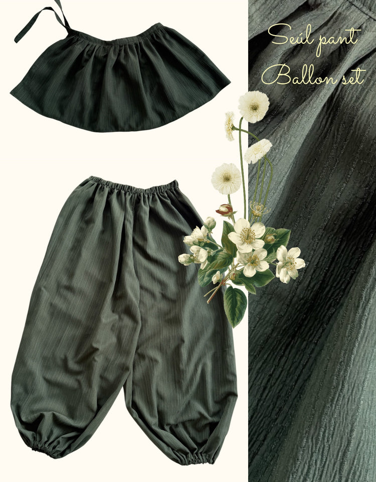 Seúl Pant Ballon Set Green Dark