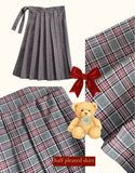 Half Pleated Skirt Gris